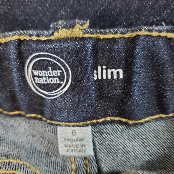 Wonder Nation Slim Jeans Size 6 Adjustable Waist - Picture 6 of 7